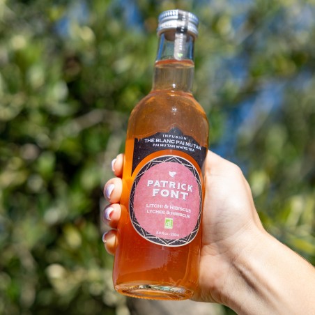 Thé Blanc Pai Mu Tan BIO - Litchi & Hibiscus - 25 cl
