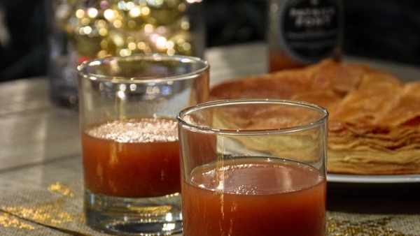 Galette des rois : remplacer le jus de pomme par un nectar de fraise Gariguette 